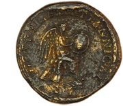 Sestertius - Geta VICTORIAE BRITTANICAE S C; Victory, Rome, 209-210 reverse image