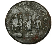Sestertius - Caracalla PONTIF TR P XIII COS III S C, Rome, 210 reverse image