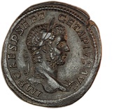 Sestertius - Geta and Caracalla PONTIF TR P II COS II S C obverse image