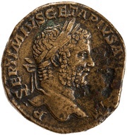Sestertius - Geta and Caracalla CONCORDIE AVGG S C; Apollo, Victory, Liber, and Hercules obverse image