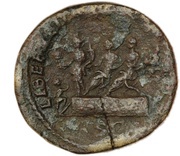 Sestertius - Geta and Caracalla LIBERALITAS AVGG VIET V S C; Liberalitas, Rome, 210-212 reverse image