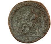 Sestertius - Caracalla FORT RED P M TR P XIIII COS III P P S C; Fortuna, Rome, 211 reverse image