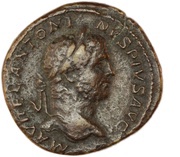 Sestertius - Caracalla and Geta PONTIF TR P XIIII COS III S C obverse image