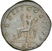 Sestertius - Geta TR P III COS II P P S C; Felicitas and Italia, Rome, 211 reverse image