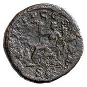 Sestertius - Geta TR P III COS II P P S C; Felicitas and Italia, Rome, 211 reverse image