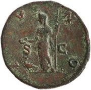 Sestertius - Julia Domna IVNO S C; Juno, Rome, 211-217 reverse image