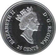 25 Cents - Elizabeth II August; silver obverse image