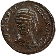 Sestertius - Julia Domna VESTA S C; Vesta obverse image