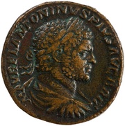 Sestertius - Caracalla P M TR P XVI COS IIII P P S C; Mars obverse image