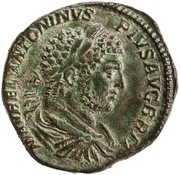 Sestertius - Caracalla P M TR P XVI COS IIII P P S C; Libertas obverse image