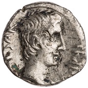 Quinarius - Octavian ASIA RECEPTA; Victory obverse image