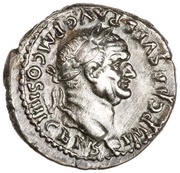 Quinarius - Vespasian VICTORIA AVGVSTI; Victory obverse image