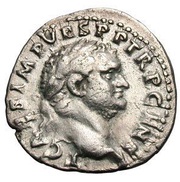 Quinarius - Titus VICTORIA AVGVSTI; Victory obverse image