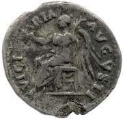 Quinarius - Titus VICTORIA AVGVSTI; Victory, Rome, 73 reverse image