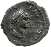 Quinarius - Domitian VICTORIA AVGVSTI; Victory obverse image