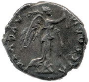 Quinarius - Domitian VICTORIA AVGVSTI; Victory, Rome, 73 reverse image