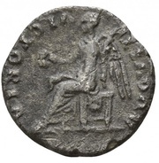 Quinarius - Domitian VICTORIA AVGVSTI; Victory, Rome, 73 reverse image