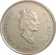 25 Cents - Elizabeth II January obverse image