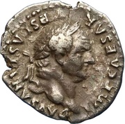 Quinarius - Vespasian VICTORIA AVGVST; Victory obverse image