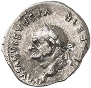 Quinarius - Vespasian VICTORIA AVGVST; Victory obverse image