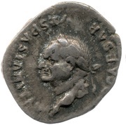 Quinarius - Vespasian VICTORIA AVGVSTI; Victory obverse image