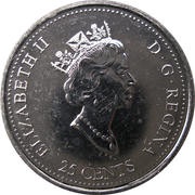 25 Cents - Elizabeth II February obverse image