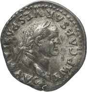 Quinarius - Vespasian VICTORIA AVGVST; Victory obverse image