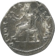 Quinarius - Vespasian VICTORIA AVGVST; Victory, Rome, 75 reverse image