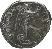 Quinarius Denarius - Titus VICTORIA AVGVST; Victory, Rome, 75 reverse image