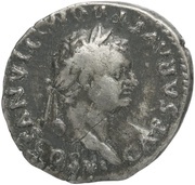 Quinarius - Domitian VICTORIA AVGVST; Victory obverse image