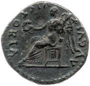 Quinarius - Titus VICTORIA AVGVST; Victory, Rome, 79-80 reverse image
