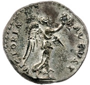 Quinarius - Domitian VICTORIA AVGVST; Victory, Rome, 80-81 reverse image