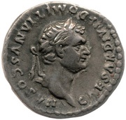 Quinarius - Domitian VICTORIA AVGVST; Victory obverse image