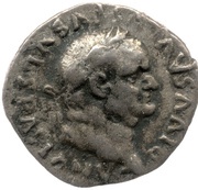 Quinarius - Vespasian VICTORIA AVGVST; Victory obverse image
