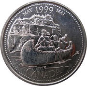 25 Cents - Elizabeth II May, Canada, 1999 reverse image