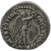 Quinarius - Domitian P M TR POT IIII IMP VIII COS XI P P; Victory, Rome, 85 reverse image