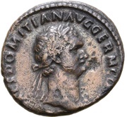 Quinarius - Domitian P M TR POT IIII IMP VIII COS XI P P; Victory obverse image