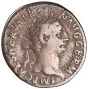 Quinarius - Trajan PONT MAX TR POT COS II; Victory obverse image