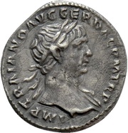 Quinarius - Trajan COS V P P S P Q R OPTIMO PRINC; Victory obverse image