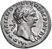 Quinarius - Trajan COS V P P S P Q R OPTIMO PRINC; Victory obverse image