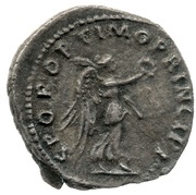 Quinarius - Trajan S P Q R OPTIMO PRINCIPI; Victory, Rome, 103-111 reverse image