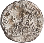 Quinarius - Trajan S P Q R OPTIMO PRINCIPI; Victory, Rome, 103-111 reverse image