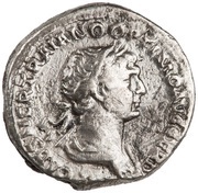 Quinarius - Trajan P M TR P COS VI P P S P Q R; Victory obverse image