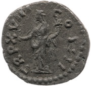 Quinarius - Marcus Aurelius TR P XVIII COS III; Pax, Rome, 163-164 reverse image