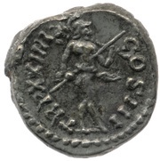 Quinarius - Marcus Aurelius TR P XXIIII COS III; Mars, Rome, 169-170 reverse image