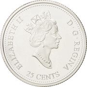 25 Cents - Elizabeth II Family; silver obverse image