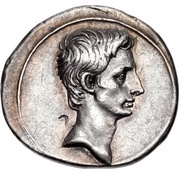 Denarius - Octavian CAESAR DIVI F; Venus obverse image