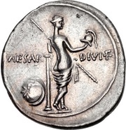 Denarius - Octavian CAESAR DIVI F; Venus, Rome, 32 BC - 29 BC reverse image