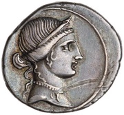 Denarius - Octavian CAESAR DIVI F; Venus obverse image