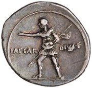 Denarius - Octavian CAESAR DIVI F; Venus, Rome, 32 BC - 29 BC reverse image